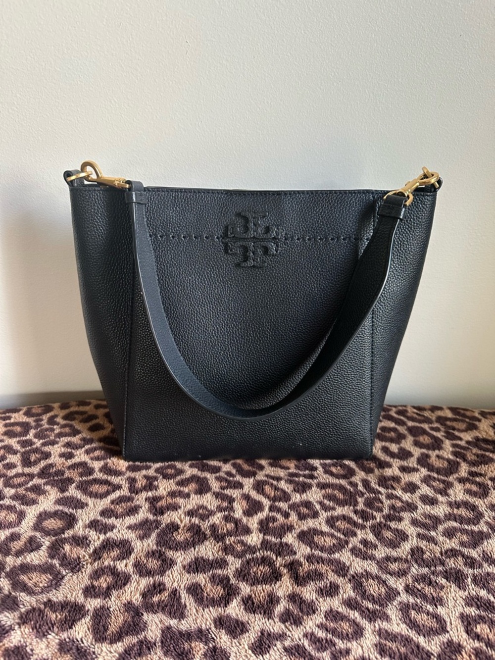Tory Burch Black Leather Shoulder Bag